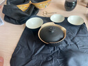 萬仟堂旅行茶具 便攜戶外茶具高檔陶瓷泡茶套裝帶包 盡如人意 黑鐵釉 曬單實(shí)拍圖