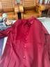 東方鴨桑蠶絲襯衣長(cháng)袖時(shí)尚設計感真絲襯衫女寬松大碼百搭打底女上衣 玫紅色 抗皺*/不透柔軟高垂感 L 【80-105斤】 曬單實(shí)拍圖