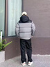 鴨鴨（YAYA）【320g充絨】羽絨服男短款2025冬季新款加厚零下極寒面包服外套 青光黑色 L (建議130-150斤) 曬單實(shí)拍圖