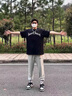秋冬季純棉褲子寬松束腳運(yùn)動(dòng)長(zhǎng)褲加厚衛(wèi)褲男保暖休閑褲耐磨工作褲 黑色褲子【單件】 XL 【110-130斤】 曬單實(shí)拍圖
