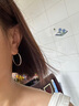 周六福滿天星耳飾女S925銀耳釘首飾生日禮物D0911148 一對 曬單實拍圖
