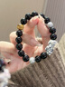 萃華金店足銀貔貅手鏈男士轉(zhuǎn)運(yùn)珠黑曜石手串生日七夕情人節(jié)禮物送男友老公 曬單實(shí)拍圖