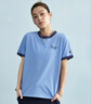 Champion冠軍拼色短袖T恤女25春夏青春校園風(fēng)復(fù)古潮牌休閑 藍(lán)色 L 曬單實(shí)拍圖