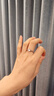 INS跨境莫桑鉆女款戒指經(jīng)典六爪鋯石開(kāi)口戒指可調節食指戒 六爪鋯石戒指 曬單實(shí)拍圖