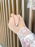 阿瑪尼正品輕奢小眾小蠻腰轉(zhuǎn)運珠項鏈鎖骨鏈高級感精致氣質(zhì)送女友禮物 EGS2828221【白色小蠻腰】 曬單實拍圖