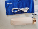 飛利浦（PHILIPS）【支持LOGO定制】隨行電熱水杯便攜迷你燒水杯316不銹鋼內(nèi)膽電熱杯保溫杯 0.35L 【爆款】燒水杯 奶杏色 曬單實(shí)拍圖