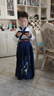 小淘孩兒童漢服男童中國風國學服畢業(yè)團體中秋表演服演出服 龍吟白藍130 曬單實拍圖