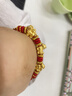 中國黃金（CHINA GOLD）叁福馬黃金手鏈女足金生肖紅繩手串馬年本命年禮物送女友老婆 足金三福馬手串 曬單實(shí)拍圖