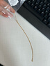 周大生18K金項鏈女款彩金鎖骨O字素鏈七夕禮物送女生 約0.8g 45cm 曬單實(shí)拍圖