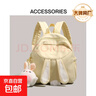 【新秀麗制造商】可愛(ài)兔耳朵雙肩包粉色簡(jiǎn)約背包女上課書(shū)包旅行包 黃色+同款掛飾 曬單實(shí)拍圖