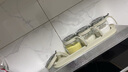 禧天龍玻璃調(diào)料盒調(diào)料瓶家用調(diào)料罐調(diào)味罐套裝鹽罐調(diào)味盒4件套帶置物架 曬單實(shí)拍圖