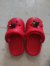 chedoir原創(chuàng  )蘋(píng)果兒童洞洞鞋夏外穿男童女寶防滑休閑親子包頭涼拖鞋 紅蘋(píng)果 17 cm內長(cháng)【適合腳長(cháng)約16.5-17】 曬單實(shí)拍圖