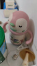 babycare小企鵝兒童保溫杯嬰幼兒寶寶保溫奶瓶水壺學(xué)飲直飲吸管杯兒童水杯 贈直通吸嘴- 把手款萊莎粉 300ml 曬單實(shí)拍圖