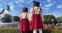 G.DUCKKIDS小黃鴨公主裙女童連衣裙秋裝嬰兒童裙子一周歲禮服女寶寶抓周衣服 紅色周歲禮服裙 90 建議1~2歲【 80-90cm】cm 曬單實(shí)拍圖