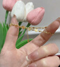 老鳳祥黃金四葉草手鏈女款足金手串手飾品情人節生日禮物送女友愛(ài)人老婆 四葉草手鏈 約4g 曬單實(shí)拍圖