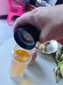 京東京造玻璃杯 全能茶水分離杯 泡茶杯雙層泡茶分離杯子男士鉆石黑330ml 曬單實(shí)拍圖