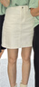 尚都比拉小個(gè)子半身裙女夏氣質(zhì)女神風(fēng)牛仔裙高腰顯瘦A字短裙 米白色  S  曬單實(shí)拍圖