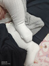 尼多熊兒童襪子嬰兒長(cháng)筒襪子春秋透氣寶寶新生兒過(guò)膝防蚊護腿襪 曬單實(shí)拍圖
