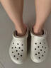 卡駱馳（crocs）小鯨魚檀健次同款洞洞鞋女鞋涼鞋拖鞋厚底涼拖 206302-2Y2 W6 曬單實(shí)拍圖