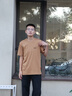 金利來(lái)【臺球運動(dòng)系列】短袖t恤男斯諾克桌球純棉T三防抗菌圓領(lǐng)夏季新款 男-卡其色69-STSH068B7301 S 曬單實(shí)拍圖