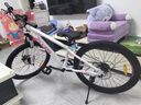 喜德盛兒童自行車(chē)小王子變速車(chē)7速青少年學(xué)生通勤運動(dòng)騎行單車(chē) 白粉色  曬單實(shí)拍圖