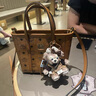 MCM官旗TONI迷你菜籃子手提包通勤包斜挎托特包女包 干邑色 迷你 曬單實拍圖