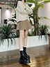 回力厚底馬丁靴女款2025新款秋季小個(gè)子增高顯瘦超火黑色靴子短靴 黑色【6.5cm增高顯瘦】 37 曬單實(shí)拍圖