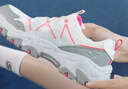 斯凱奇（Skechers）云嶼丨男女情侶款復古老爹鞋戶(hù)外鞋徒步運動(dòng)鞋越野跑鞋 女款-自然色/多彩色/NTMT 37.5 曬單實(shí)拍圖