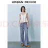 UR2025夏季新款女裝時(shí)尚復古休閑百搭洗水牛仔長(cháng)褲UYY850144 藍色 27 曬單實(shí)拍圖