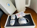 澤名家鎏銀青花龍紋一壺二杯套組中式功夫茶具泡茶壺茶杯整套禮盒裝 鎏銀青花龍紋一壺兩杯套組 曬單實(shí)拍圖
