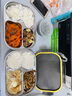 膳大皇（SHDO）德國316不銹鋼分格餐盤兒童成人飯盒學(xué)生食堂分餐盤帶蓋碗盤餐具 抗菌316L四格【密封蓋+湯碗+袋】 曬單實拍圖