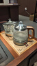 開(kāi)品 底部全自動(dòng)上水感應續水燒水電茶爐 家用桶裝水凈水器 功夫茶燒水消毒茶臺 多尺寸嵌入式玻璃茶具 1L 金色尺寸23X37CM燒水-消毒 桶水款 曬單實(shí)拍圖