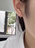 茂悅純999足銀豆豆耳環(huán)養耳洞睡覺(jué)免摘耳釘2024新款小眾設計耳飾女 S999足銀豆豆耳鉤 曬單實(shí)拍圖