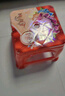 鑫吉星塑料凳子家用加厚成人高凳時(shí)尚創(chuàng  )意簡(jiǎn)約經(jīng)濟餐桌凳子客廳防滑印花 特厚紅色10個(gè)（高47cm） 曬單實(shí)拍圖