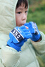 巴拉巴拉balaOne兒童手套男童女童半指翻蓋手套保暖舒適小童大童 藍色調00388 10-15歲 曬單實(shí)拍圖