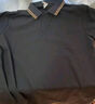 短袖polo衫男士夏季韓版痞帥成熟穩重上衣男裝高級感重磅半袖t恤 黑色2602 XL 曬單實(shí)拍圖