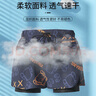 佑游兒童游泳褲男孩速干泳衣中大童平角防尷尬三件套52003藍(lán)色小熊5XL 曬單實(shí)拍圖