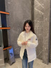 鴨鴨（YAYA）時空道宇系列羽絨服男2025新款情侶裝立領羽絨面包服外套S 青光黑色 L (175) 【適合130-150斤】 曬單實拍圖