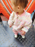 G.DUCKKIDS童裝女童春裝套裝兒童服裝一歲寶寶衣服小童春秋彩虹三件套2幼兒 粉色小熊彩虹毛衣三件套 90 尺碼1~2歲【 80-90cm】 曬單實(shí)拍圖