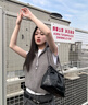 CHARLES&KEITH鏈條單肩腋下托特包流浪包包女包女友生日七夕禮物CK2-20671559 Noir黑色 M 曬單實(shí)拍圖