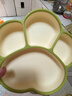 COOKSS 寶寶餐盤(pán)硅膠嬰兒學(xué)吃飯分格兒童餐具輔食碗餐盤(pán)帶吸盤(pán) 雙拼綠 曬單實(shí)拍圖