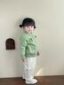 幼歌（YOUGE）嬰幼兒2025秋季新款可愛童趣寬松舒適毛衣開衫 綠色 90 cm 曬單實(shí)拍圖
