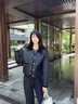Teenie Weenie小熊女裝棉服2025年冬季新款燈芯絨撞色翻領(lǐng)棉衣外套 黑色 M 曬單實(shí)拍圖