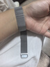 ESCASE適用華為watch Fit4表帶fit3/fit4pro表帶磁吸米蘭尼斯不銹鋼防水腕帶磁吸搭扣透氣舒適銀色 曬單實(shí)拍圖
