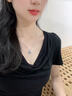 周大福同款銀項鏈女倫敦藍寶石海洋之心吊墜2025新款女生輕奢感 【珍貴寶石】 禮盒：秘境花園 曬單實(shí)拍圖