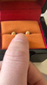 老鋪黃金古法手工足金耳飾 · 玫瑰花窗鉆飾養耳針（線(xiàn)上專(zhuān)款） 一對重約1.1g（含膠墊） 曬單實(shí)拍圖