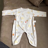 童泰新生兒半背衣嬰兒衣服純棉四季0-3月寶寶上衣滿月服2件裝 黃色 52 曬單實拍圖