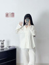 貓人【100%純棉】25年新品女士睡衣女長(cháng)袖套裝高端全棉外穿情侶家居服 曬單實(shí)拍圖