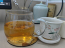 美斯尼 玻璃茶杯茶水分離水杯陶瓷過(guò)濾內膽辦公室茶杯茶具高硼硅泡茶杯 綠荷（380毫升） 曬單實(shí)拍圖