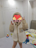 巴拉巴拉（BALABALA）童裝兒童羽絨服兩件套男童女童寶寶冬裝連帽外套 咖白色調(diào)00351 110 充絨量35g 曬單實拍圖